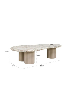 Beige Marble Coffee Table | Richmond Interiors Coronel | Oroa.com