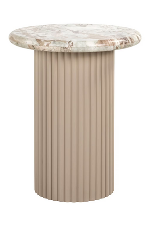Beige Marble Round End Table | Richmond Interiors Coronel | Oroa.com