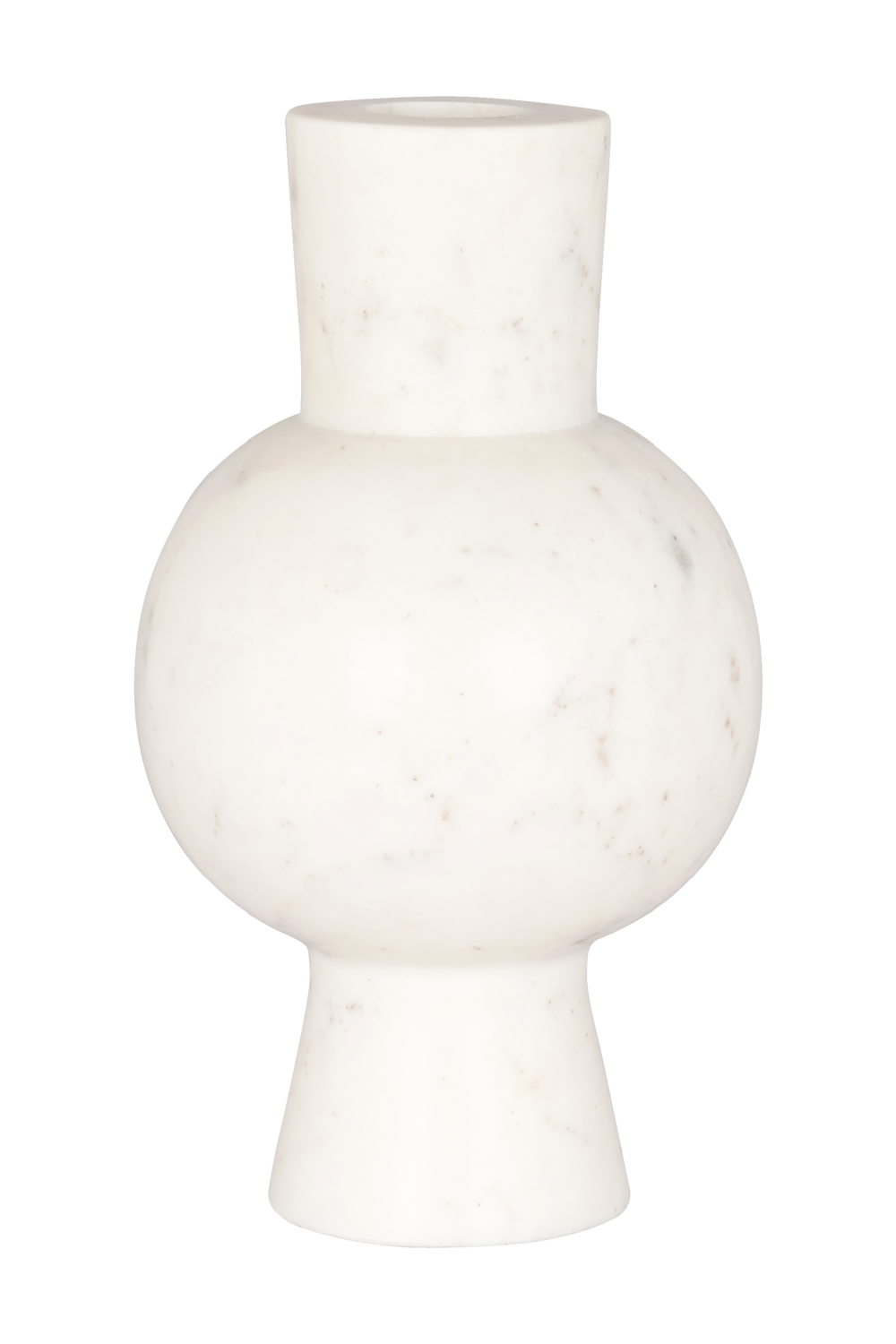 White Marble Rounded Vase | OROA Jonah | Oroa.com