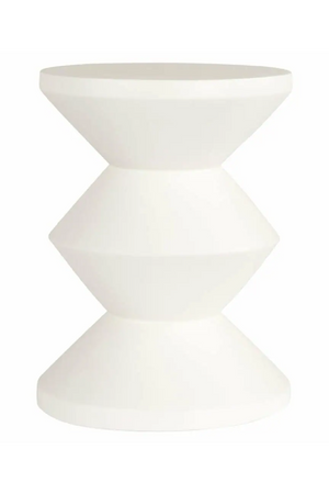 White Sculptural End Table | Richmond Interiors Bloomstone | Oroa.com