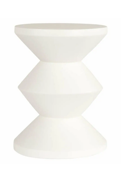 White Sculptural End Table | Richmond Interiors Bloomstone | Oroa.com
