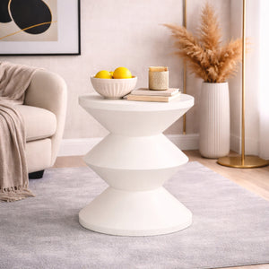   White Sculptural End Table | Oroa.com