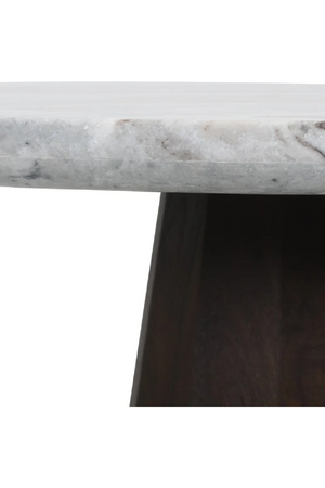Round Marble Brown Dining Table | Richmond Interiors Oberoy | Oroa.com