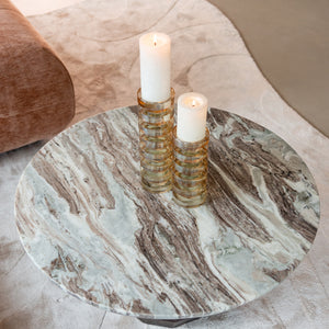   Round Marble Brown Coffee Table | Oroa.com