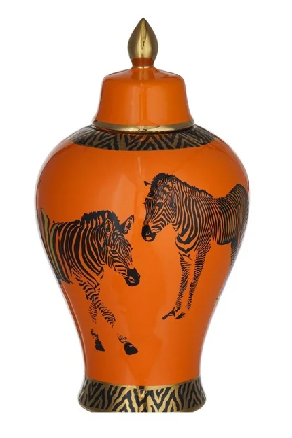 Zebra Print Orange Jar | OROA Lucia | Oroa.com