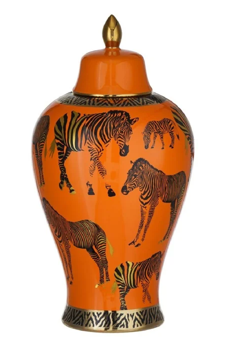 Zebra Print Orange Jar | OROA Lucia | Oroa.com