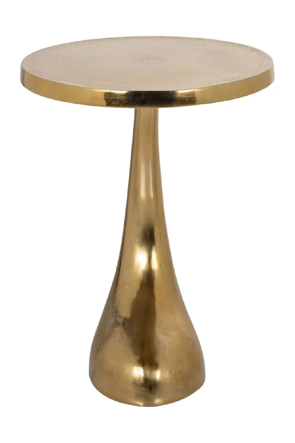 Gold Curved Pedestal End Table | OROA Dolphin | Oroa.com