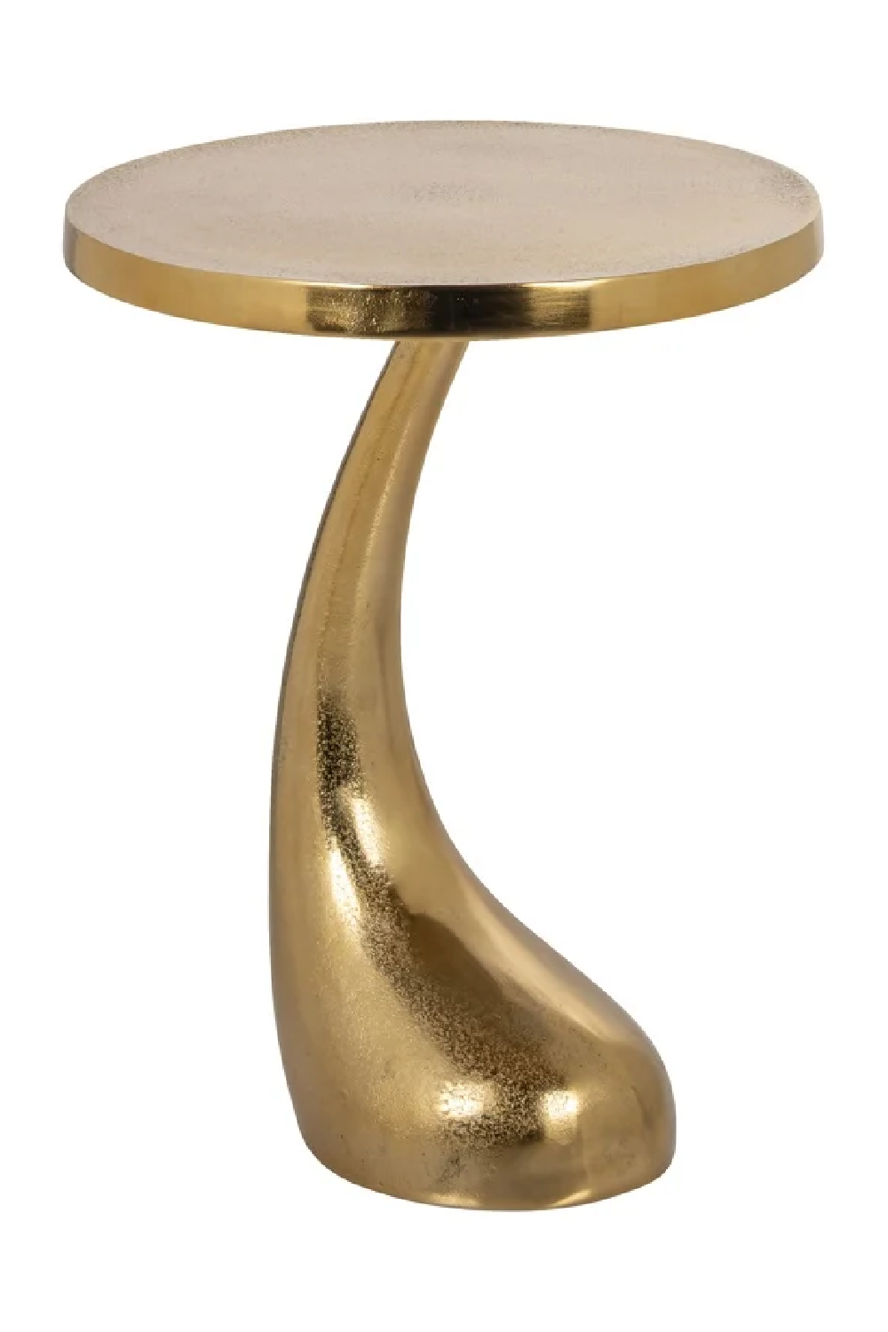 Gold Curved Pedestal End Table | OROA Dolphin | Oroa.com