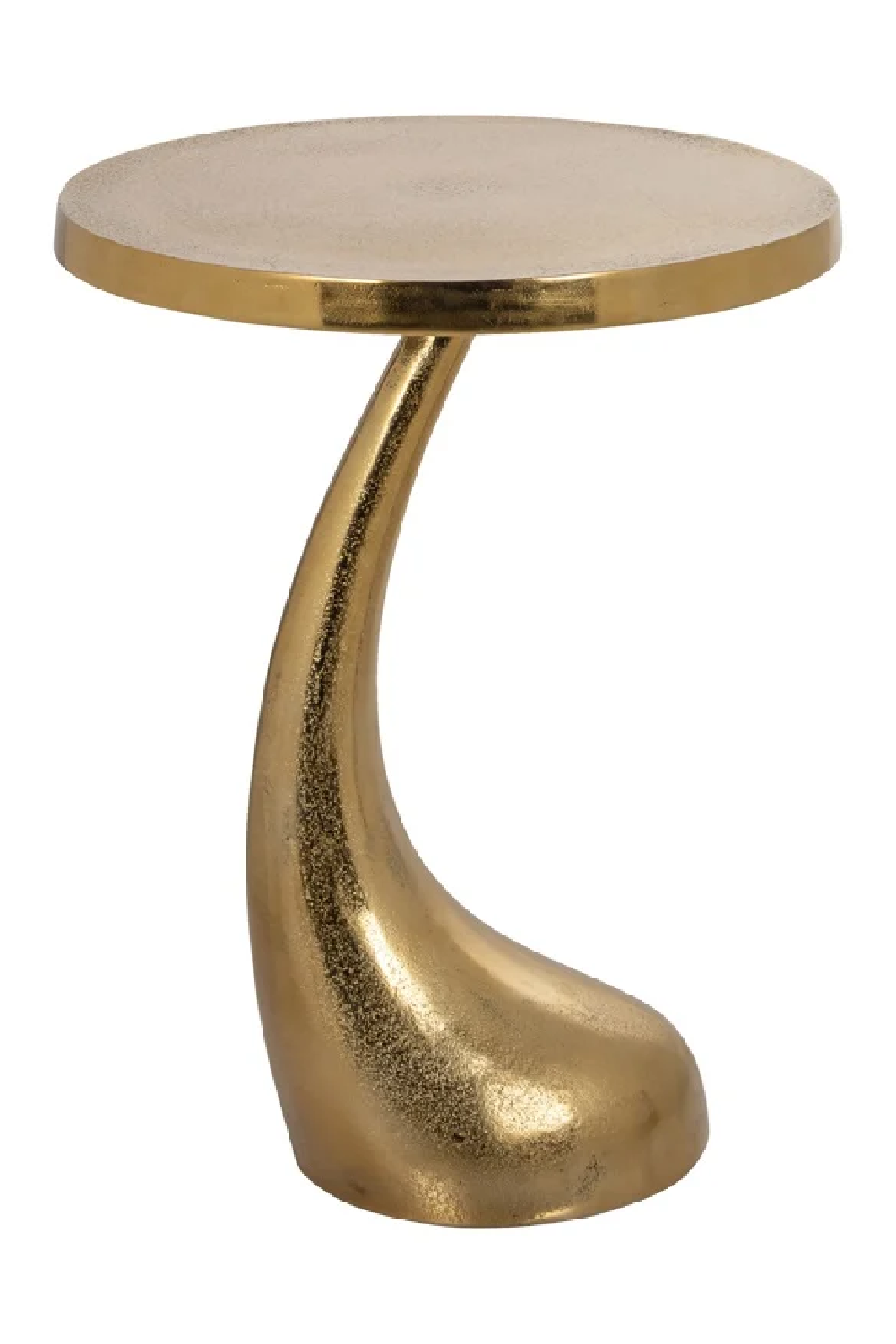 Gold Curved Pedestal End Table | OROA Dolphin | Oroa.com