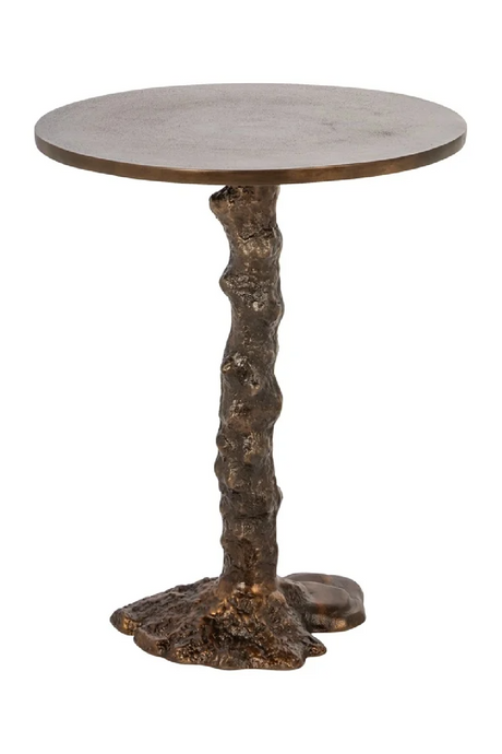 Bronze Pedestal End Table | Richmond Interiors Misty | Oroa.com