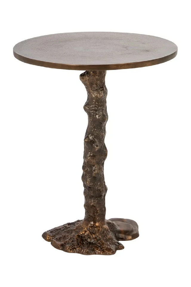 Bronze Pedestal End Table | Richmond Interiors Misty | Oroa.com