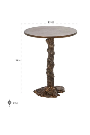 Bronze Pedestal End Table | Richmond Interiors Misty | Oroa.com