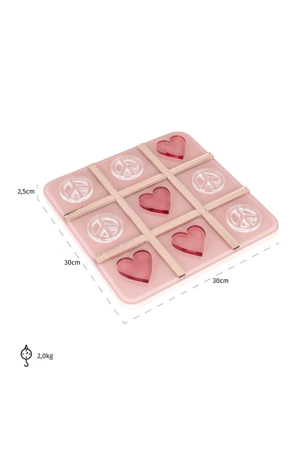 Pink Decorative Tic Tac Toe | OROA Jolisa | OROA