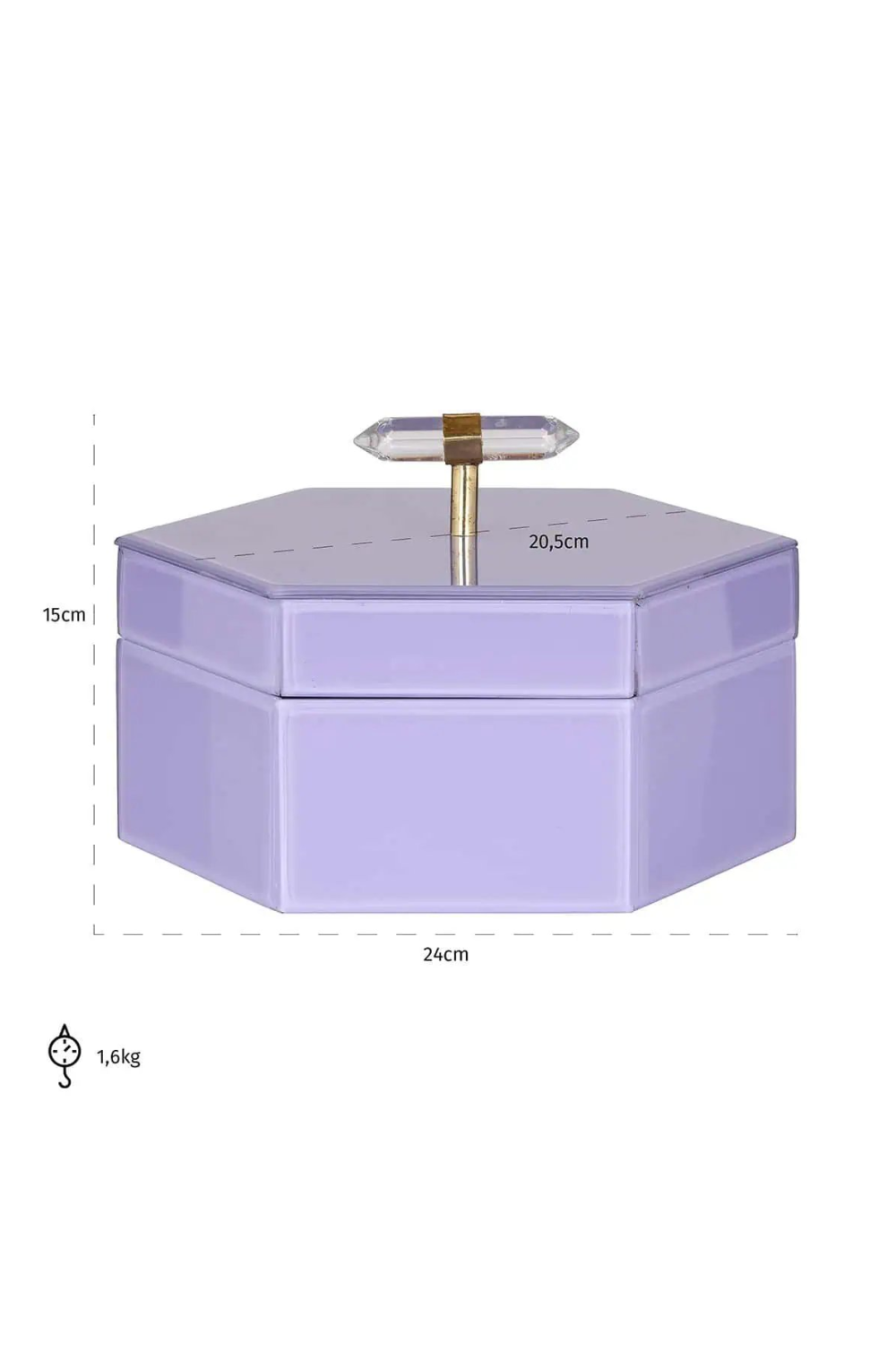 Purple Hexagon Storage Box | Richmond Interiors Jutta | Oroa.com
