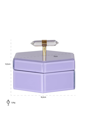 Purple Hexagon Storage Box | Richmond Interiors Jutta | Oroa.com