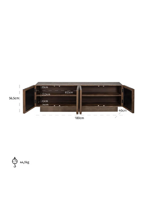 Mango Wood 4-Door TV Unit | Richmond Interiors Bryant | Oroa.com