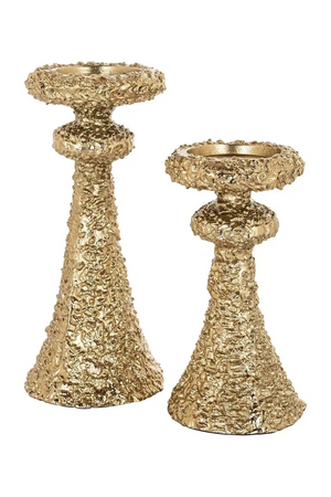Gold Textured Candle Holder | Richmond Interiors July | Oroa.com