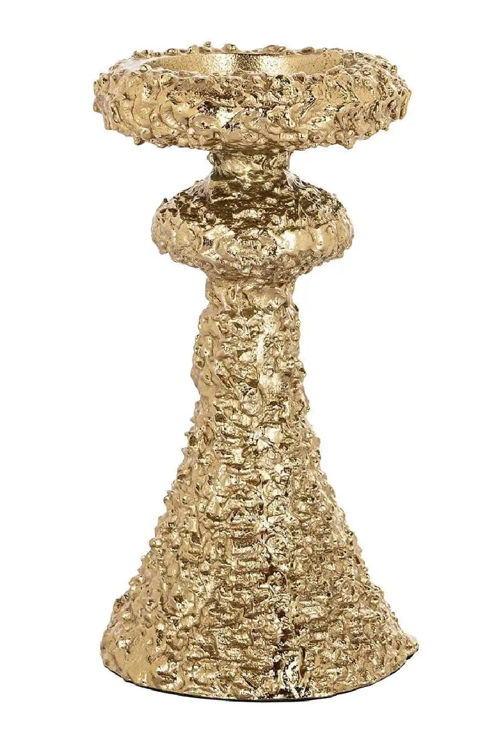 Gold Textured Candle Holder | Richmond Interiors July | Oroa.com