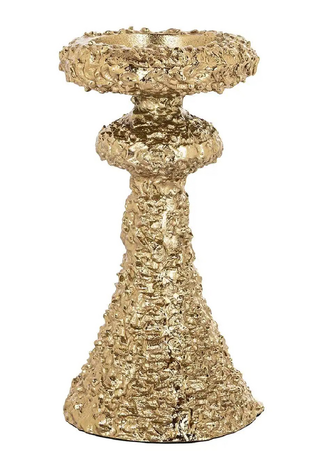 Gold Textured Candle Holder | Richmond Interiors July | Oroa.com
