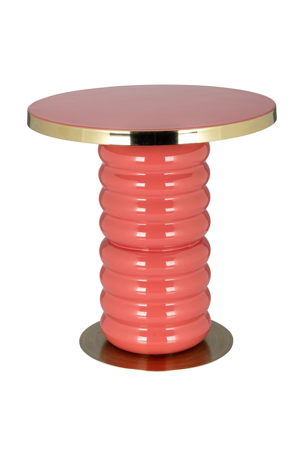 Coral Pink Round End Table | OROA Shirin | OROA