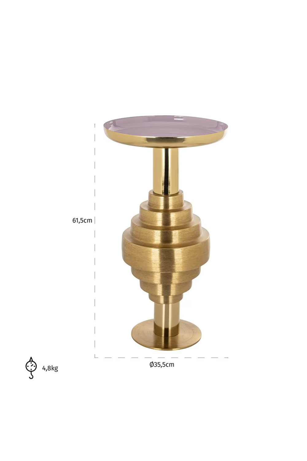 Gold Sculptural End Table | OROA Empire | OROA