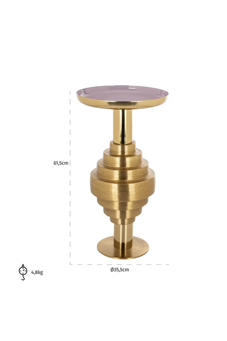 Gold Sculptural End Table | Richmond Interiors Empire | OROA