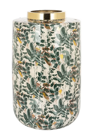 Green Leaves Enamel Vase | Richmond Interiors Omono | Oroa.com