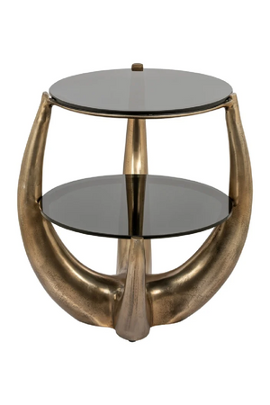 Gold 2-Layer End Table | Richmond Interiors Aida | Oroa.com