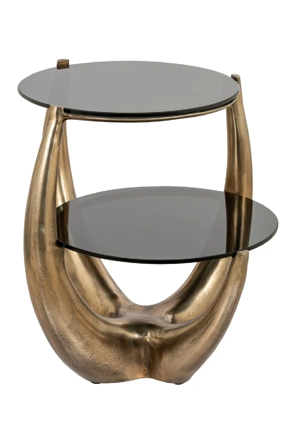 Gold 2-Layer End Table | OROA Aida | Oroa.com