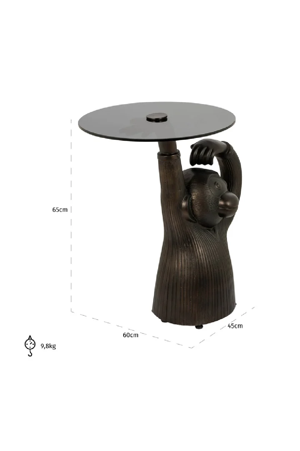 Bronze Sculpture End Table | OROA Ape | Oroa.com