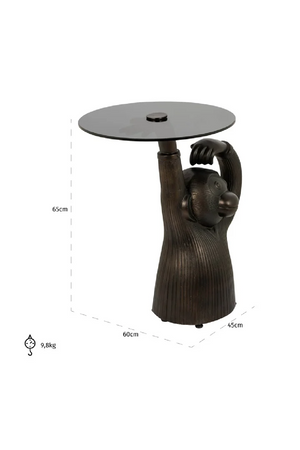 Bronze Sculpture End Table | Richmond Interiors Ape | Oroa.com