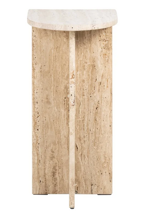 Travertine Modern End Table | Richmond Interiors Costello | Oroa.com