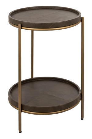 Brown Leather End Table | Richmond Interiors Zillon | Oroa.com