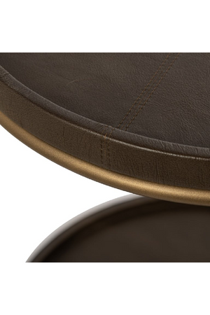 Brown Leather End Table | Richmond Interiors Zillon | Oroa.com