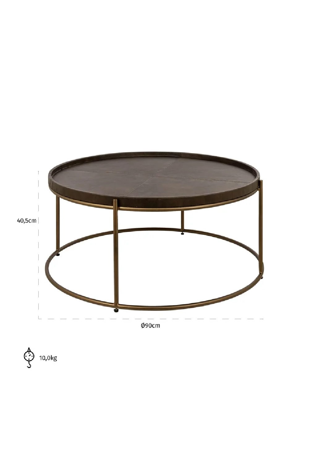 Brown Leather Coffee Table | OROA Zillon | Oroa.com