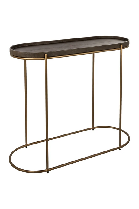 Brown Leather Console Table | Richmond Interiors Zillon | Oroa.com
