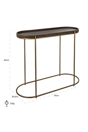 Brown Leather Console Table | Richmond Interiors Zillon | Oroa.com