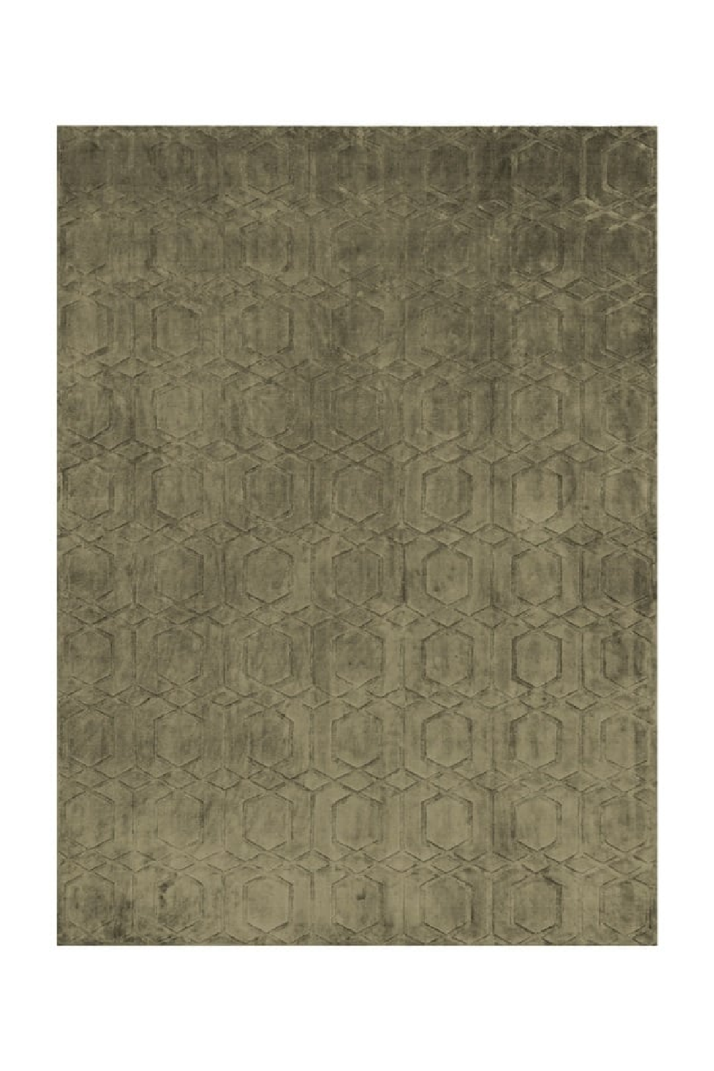 Olive Green Viscose Carpet 6'5" x 10' | OROA Liva | Oroa.com