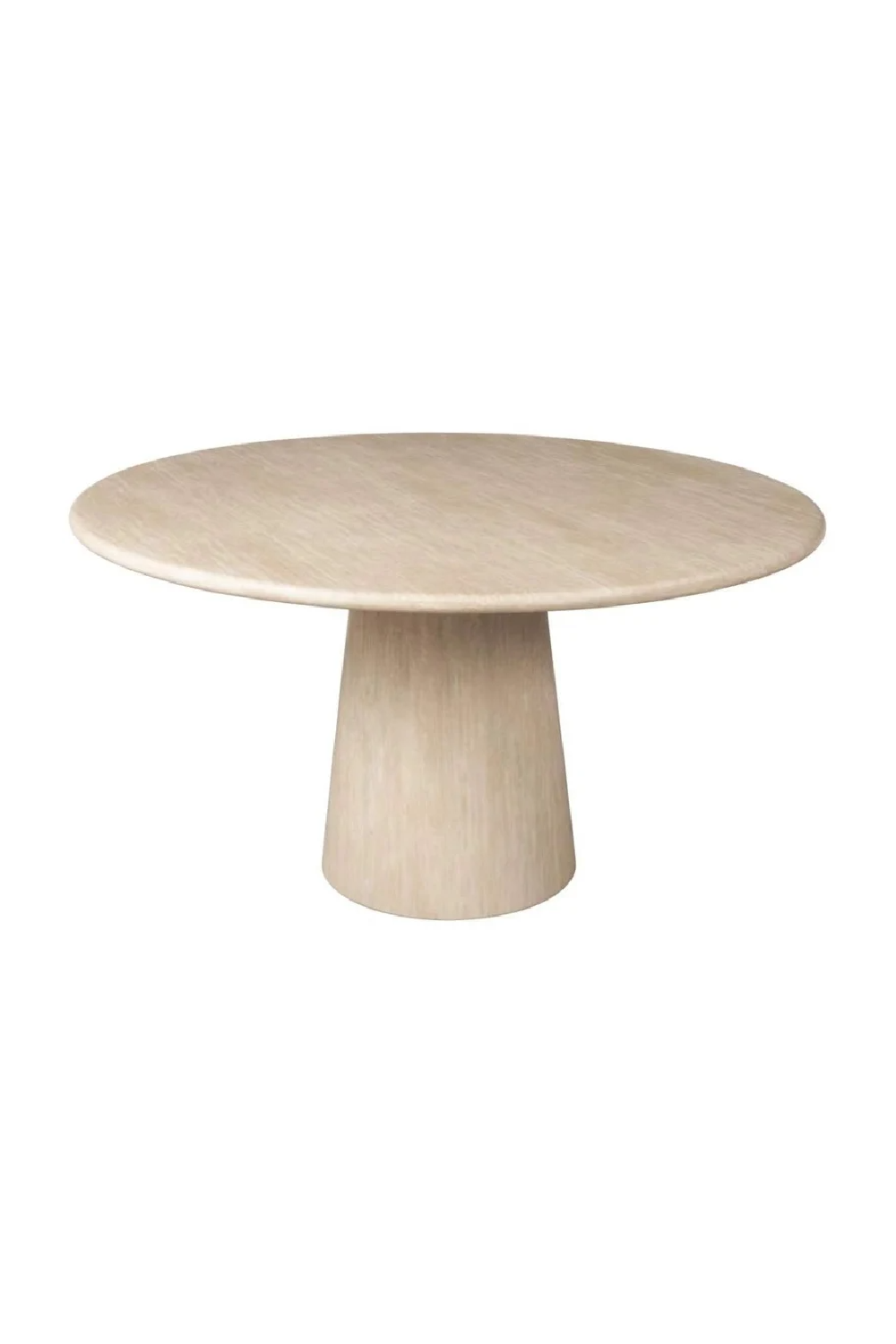 Travertine Pedestal Dining Table | OROA Fictus | Oroa.com