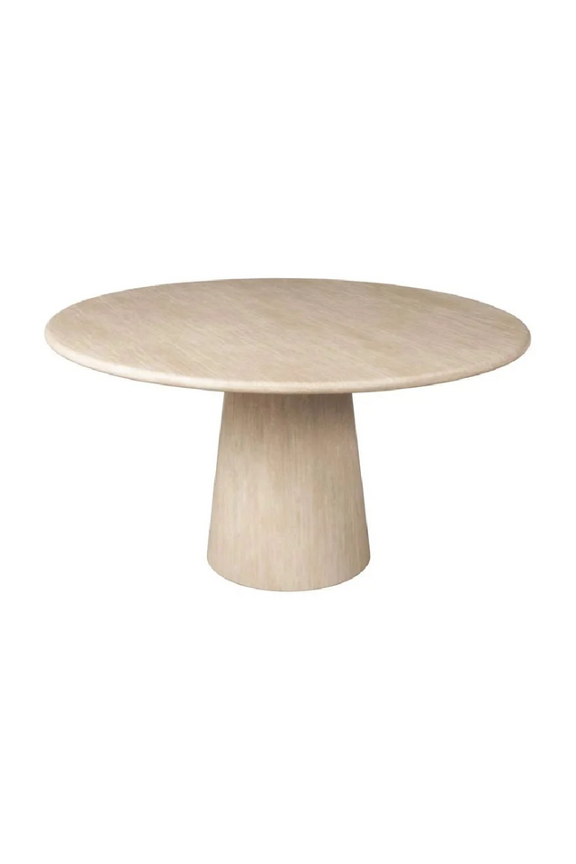 Travertine Pedestal Dining Table | Richmond Interiors Fictus | Oroa.com