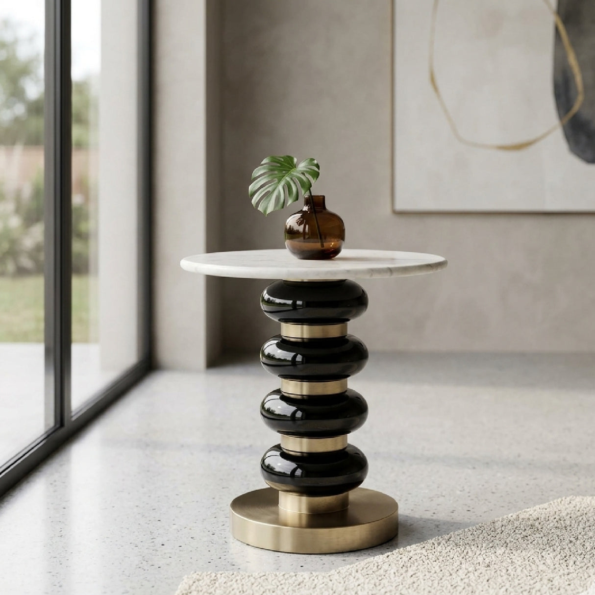   White Marble Side Table | Oroa.com