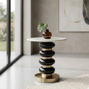   White Marble Side Table | Oroa.com