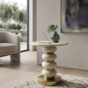   White Marble Side Table | Oroa.com
