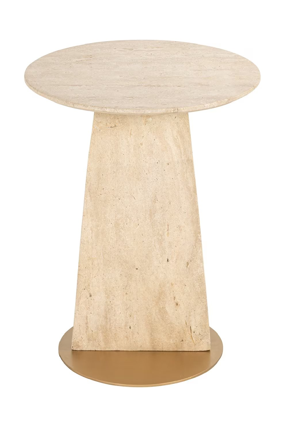 Travertine Pedestal End Table | OROA Kibo | Oroa.com