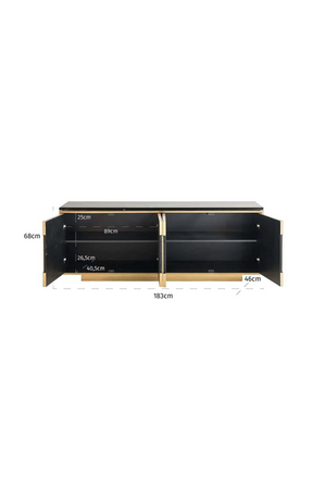 Gold 4-Door Sideboard | Richmond Interiors Finsbury | Oroa.com