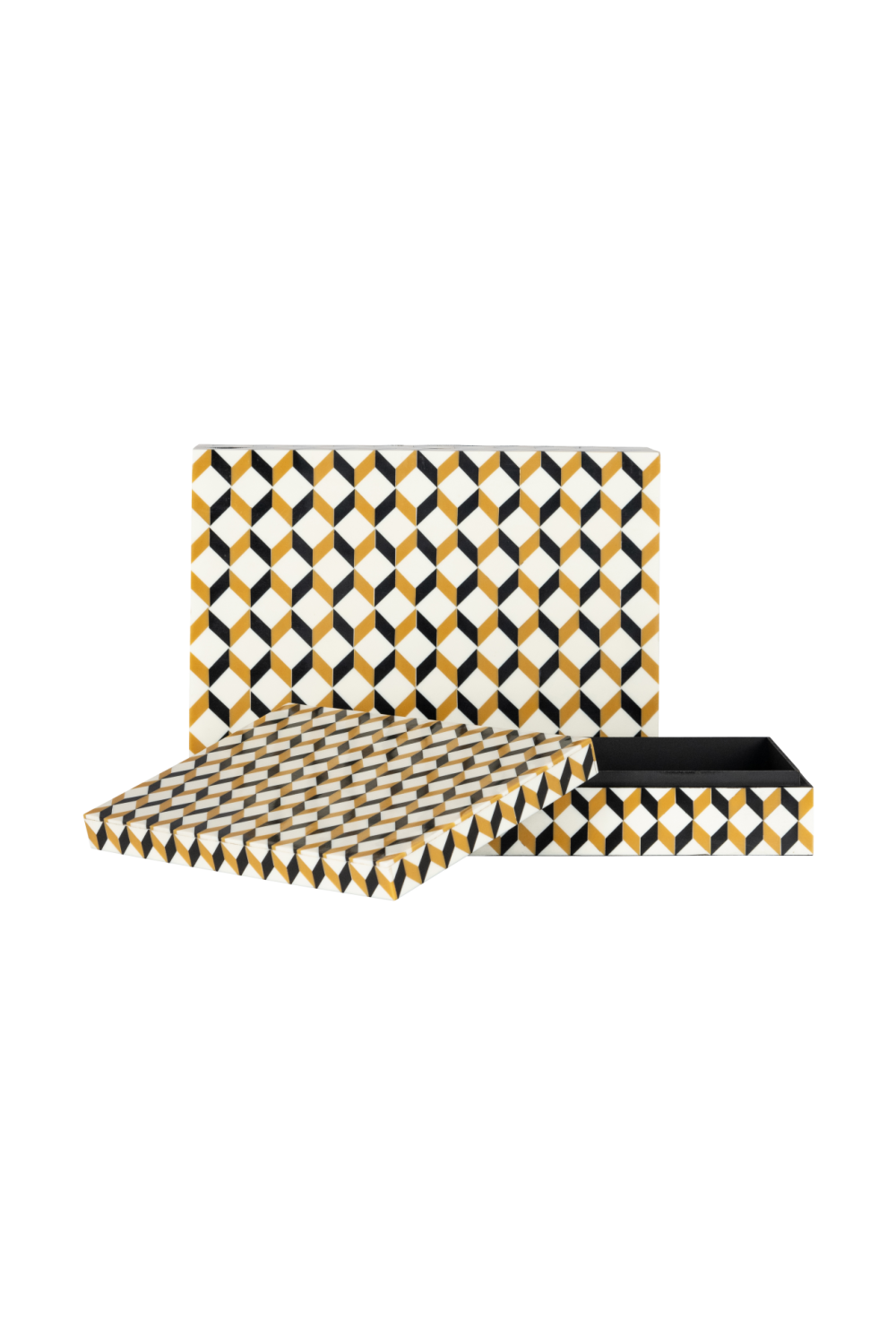 Zig-Zag Patterned Storage Boxes (2) | OROA Frences | Oroa.com