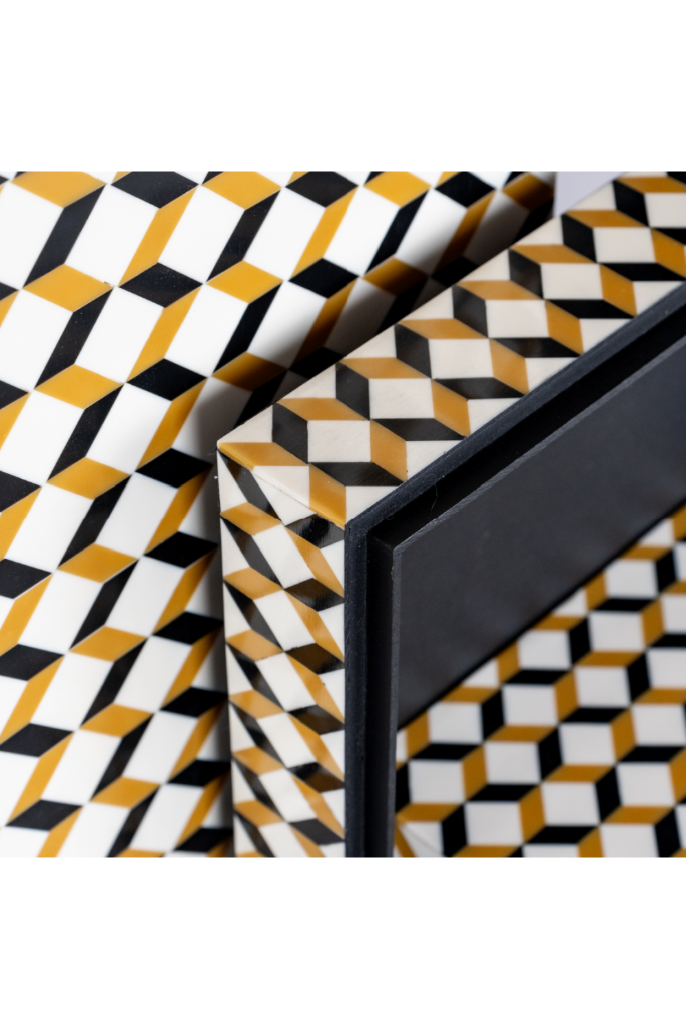 Zig-Zag Patterned Storage Boxes (2) | Richmond Interiors Frences | Oroa.com