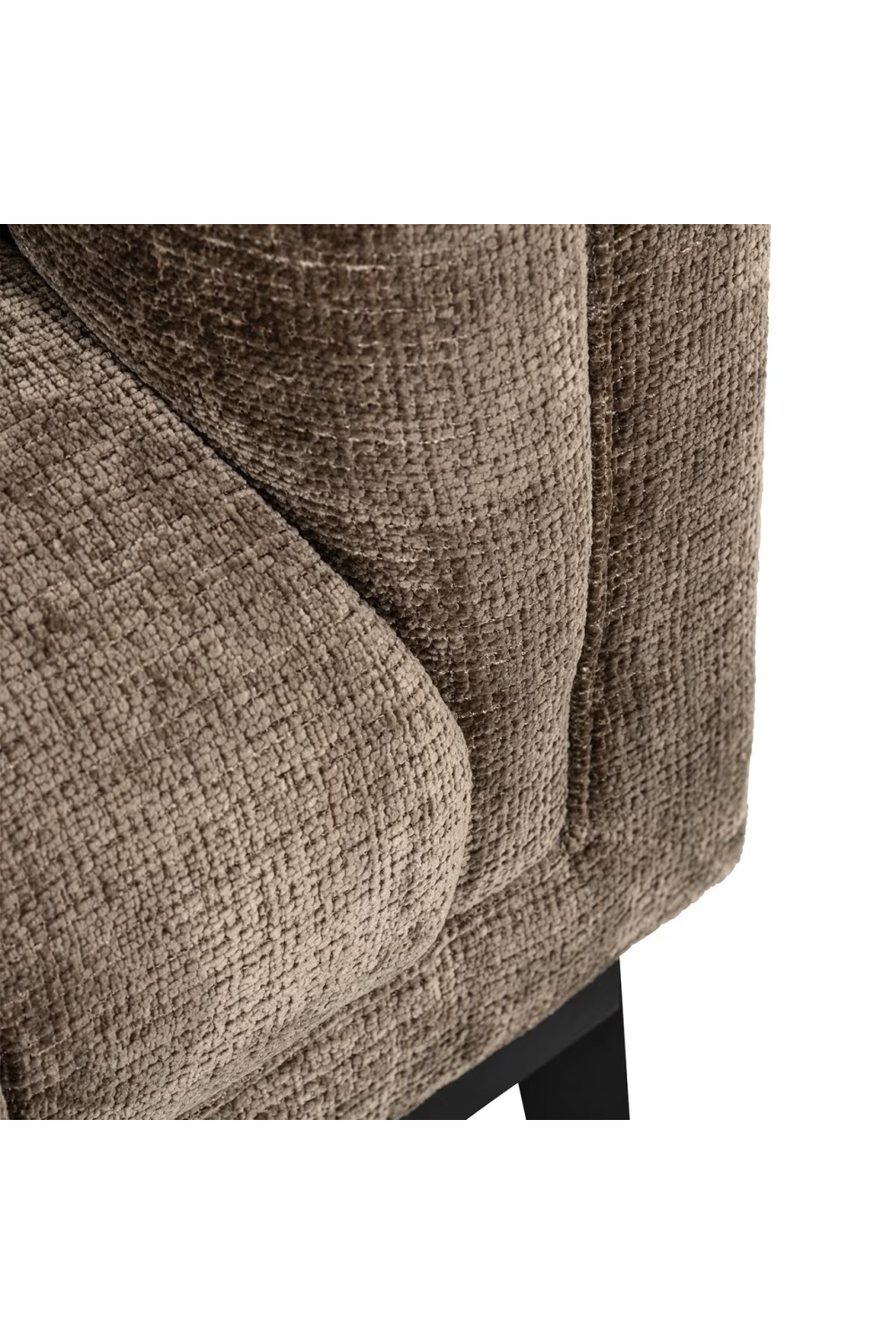 Taupe Chenille Lounge Chair | OROA Beaudy | Oroa.com