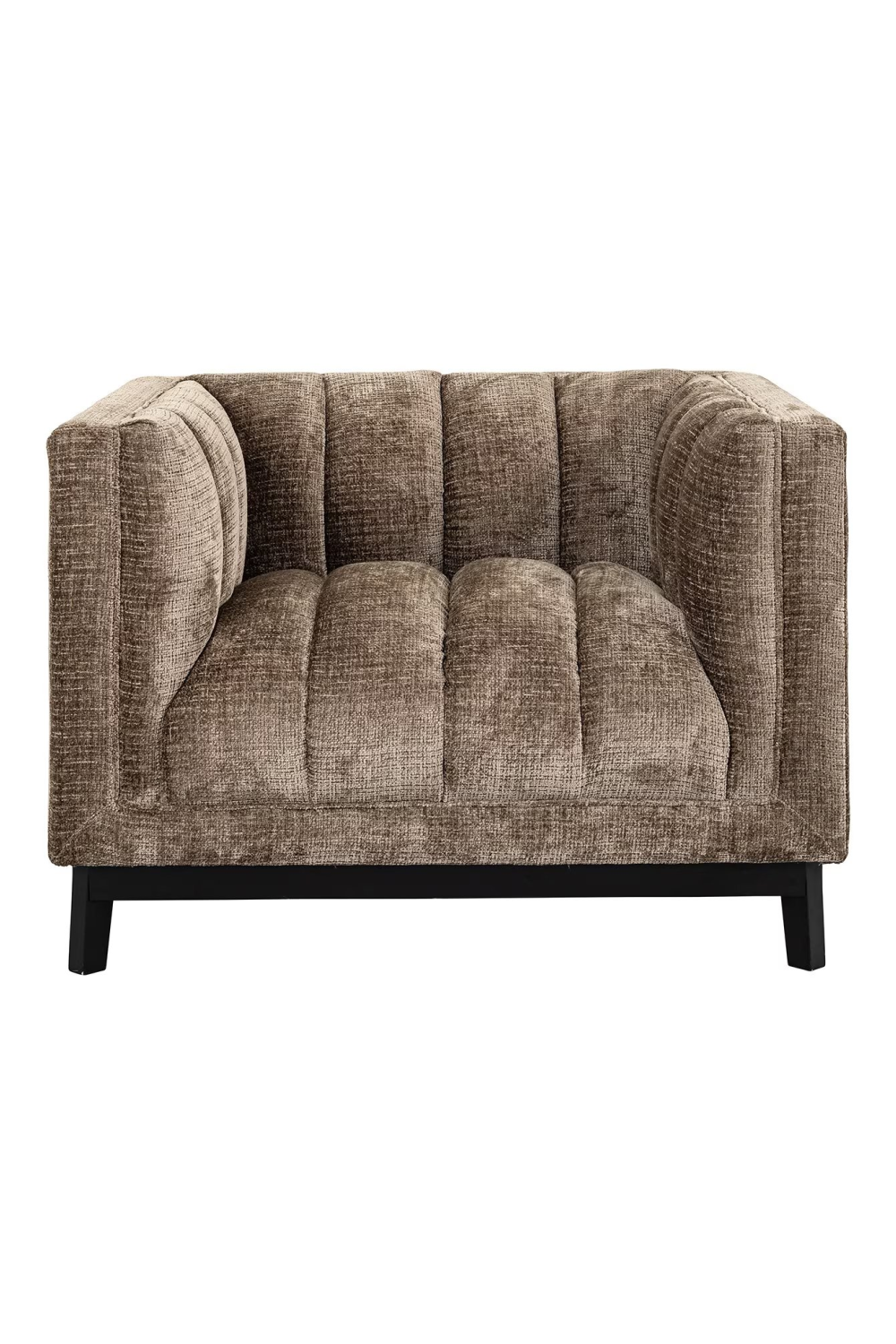 Taupe Chenille Lounge Chair | OROA Beaudy | Oroa.com