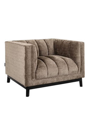 Taupe Chenille Lounge Chair | Richmond Interiors Beaudy | Oroa.com